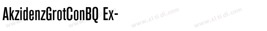 AkzidenzGrotConBQ Ex字体转换